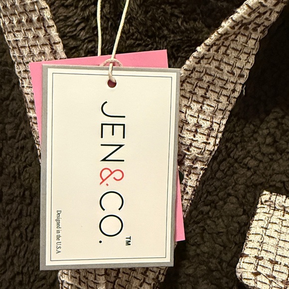 Cozy Brown Sherpa Tweed Jacket NEW S/M - Picture 6 of 9